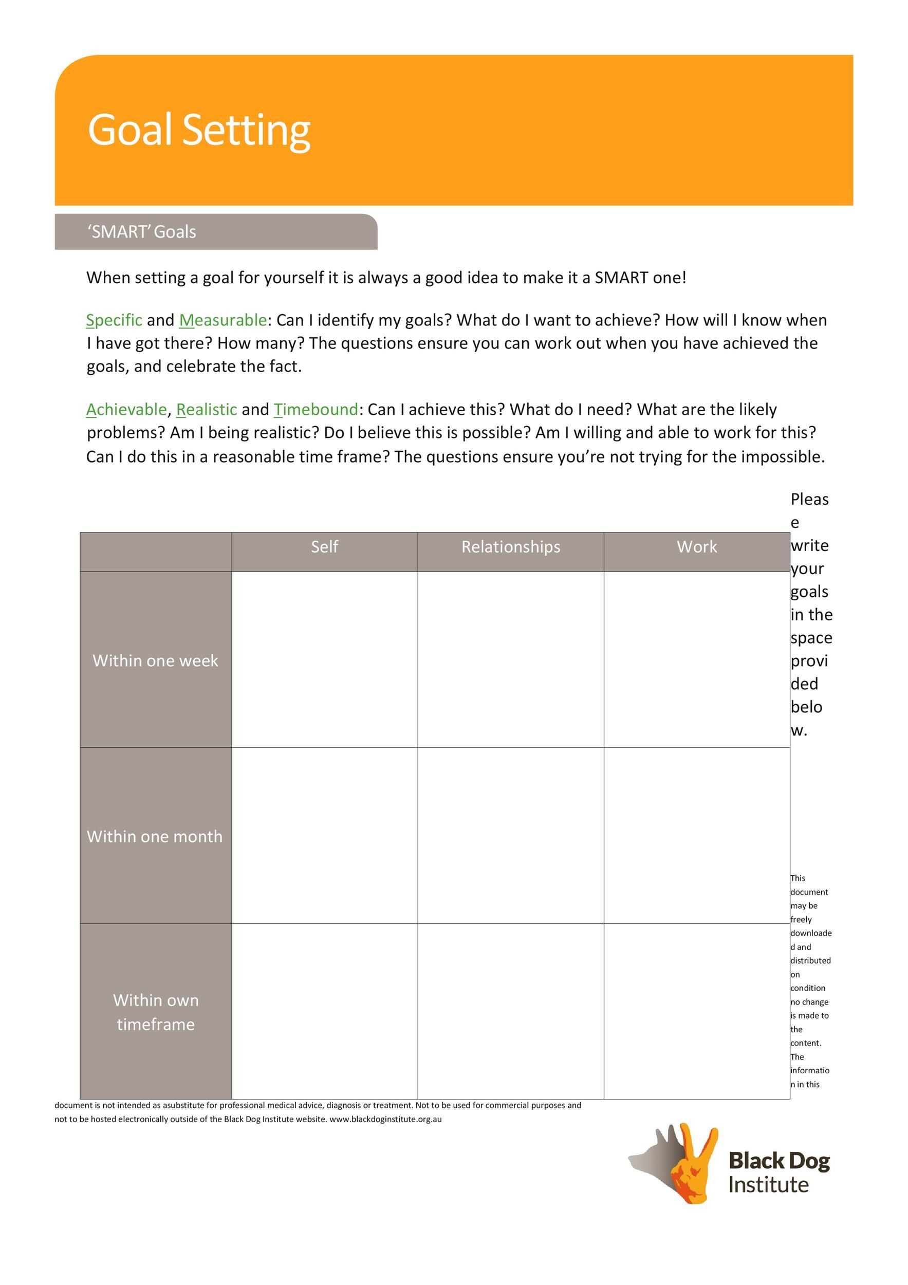 41 S.M.A.R.T Goal Setting Templates & Worksheets ᐅ TemplateLab