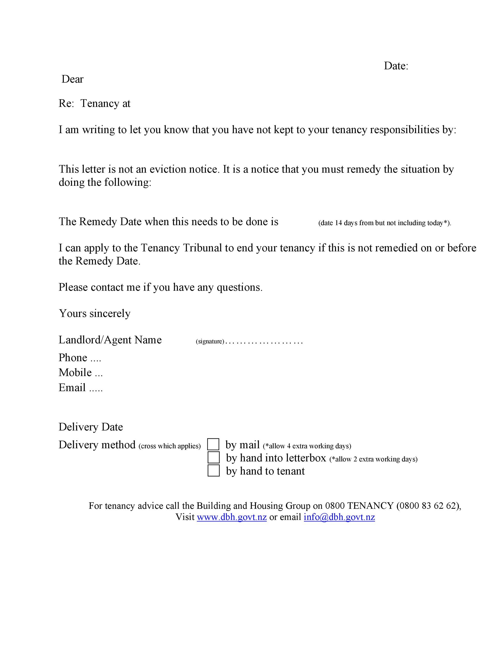 Free Late Rent Notice Template 05