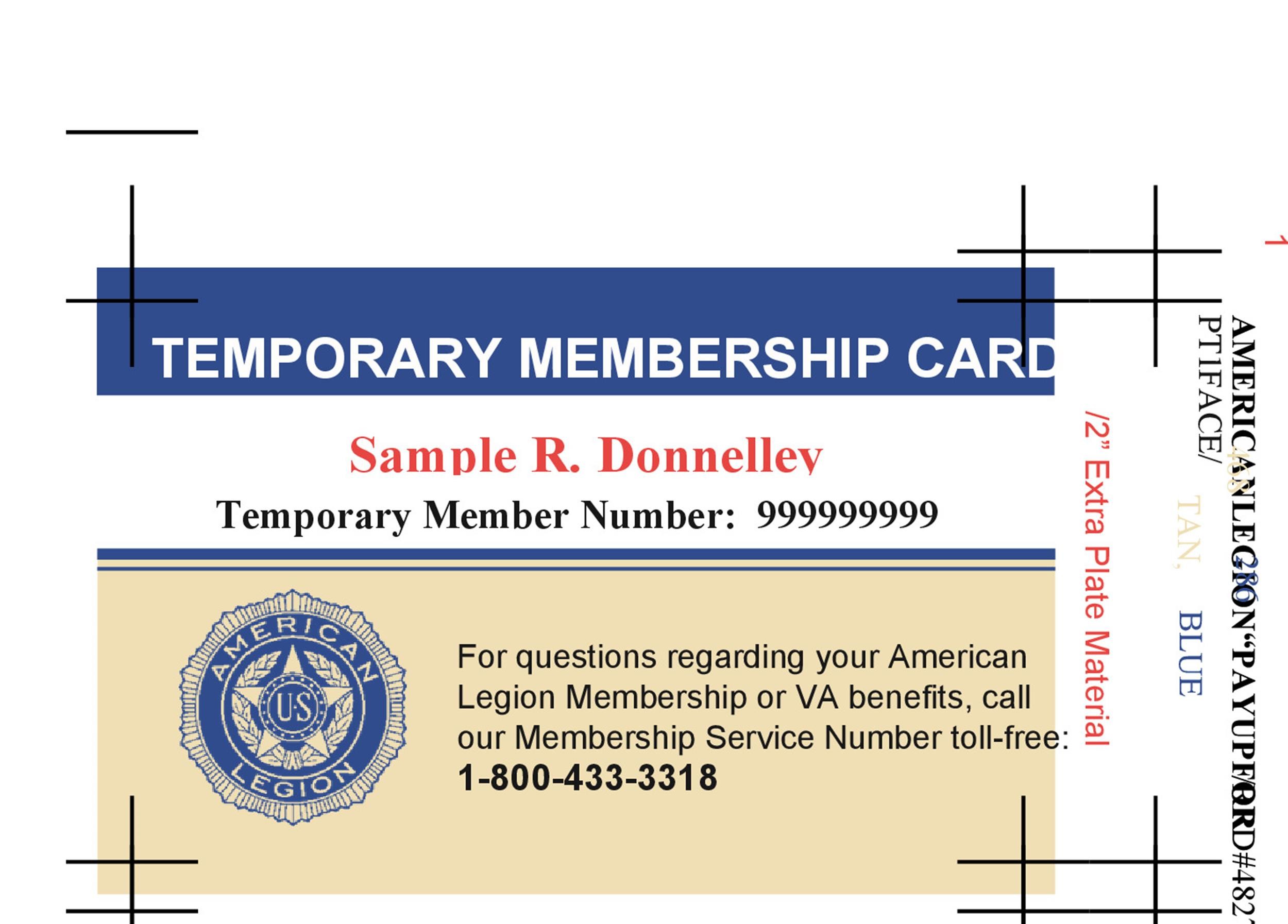 Template For Membership Cards