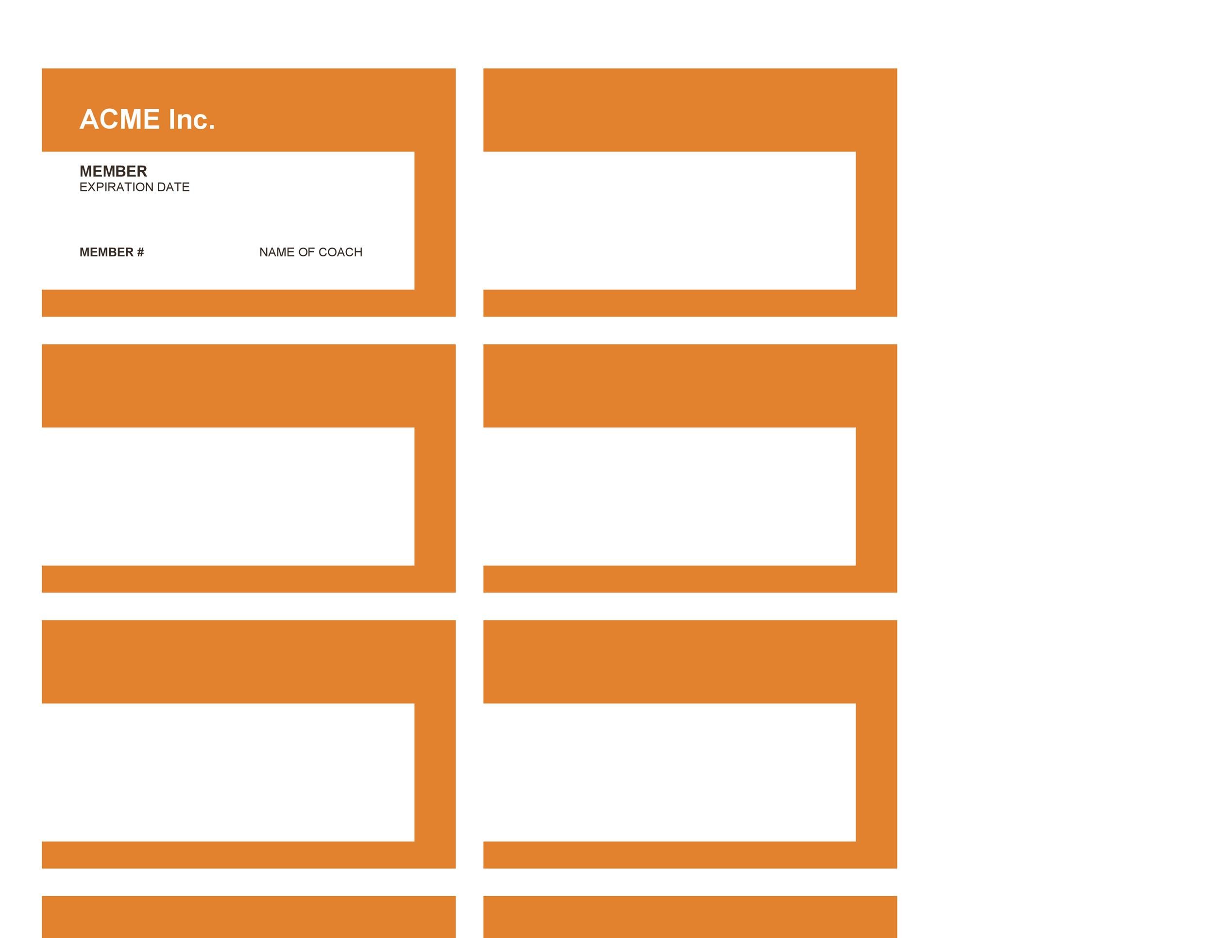 free downloadable membership card template