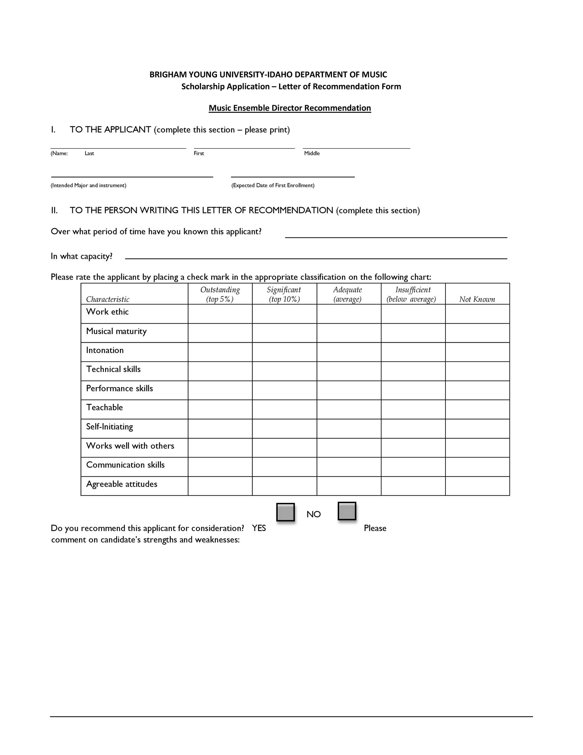 Free Scholarship Application Template 21