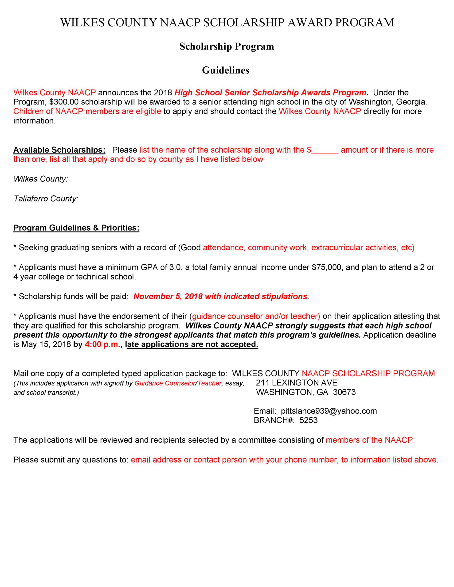 Free Scholarship Application Template 41