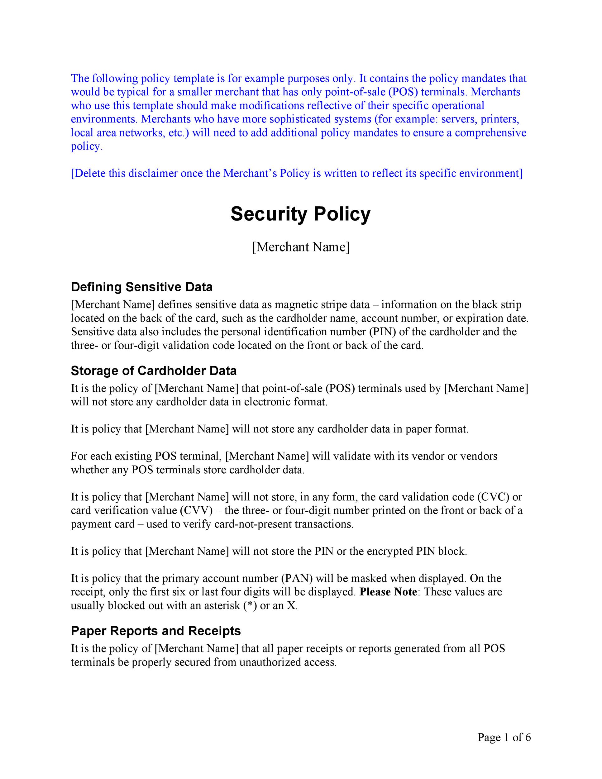 Free Security Policy 34