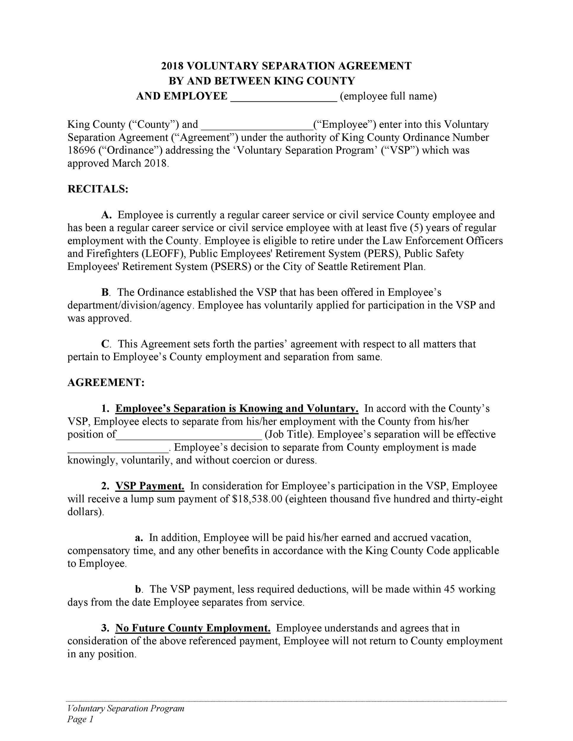 Free Separation Agreement Template 06