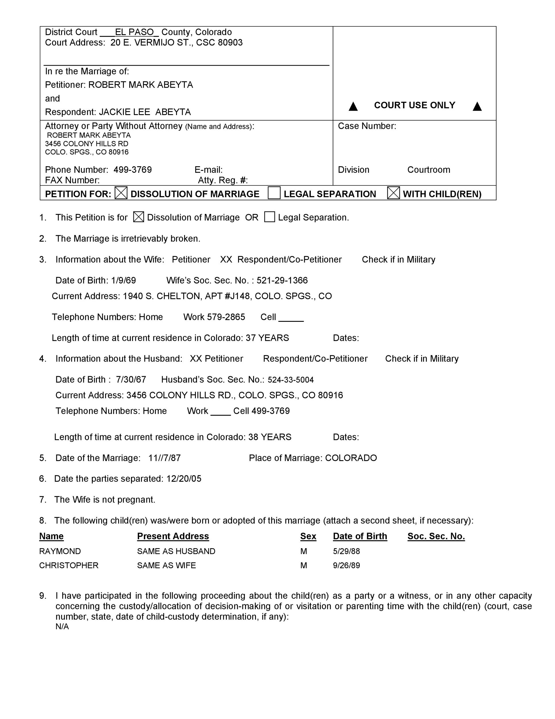 Free Separation Agreement Template 07