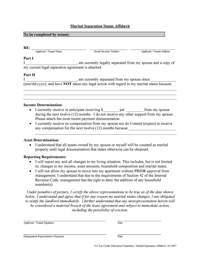 43 Best Separation Agreement Templates And Separation Papers 9143