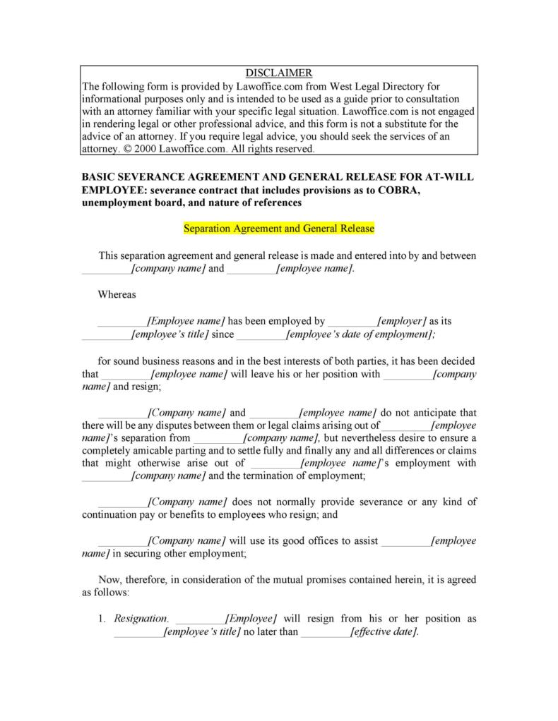 43 Best Separation Agreement Templates (& Separation Papers)
