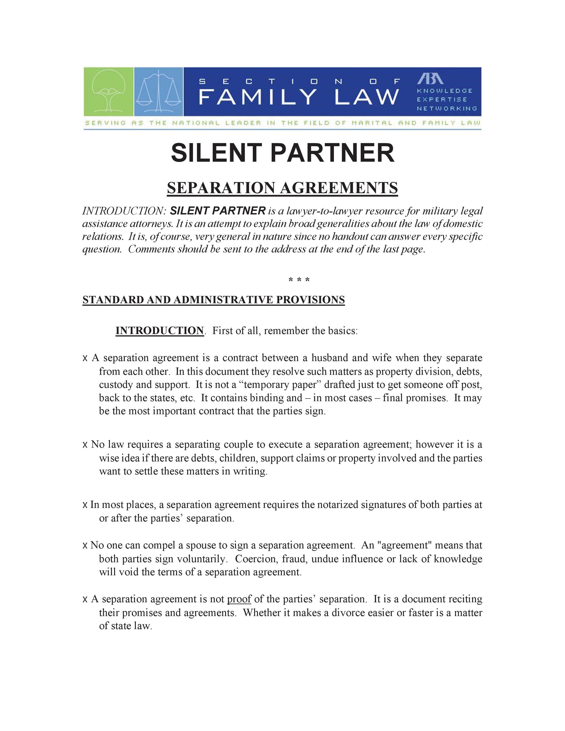 Free Separation Agreement Template 34