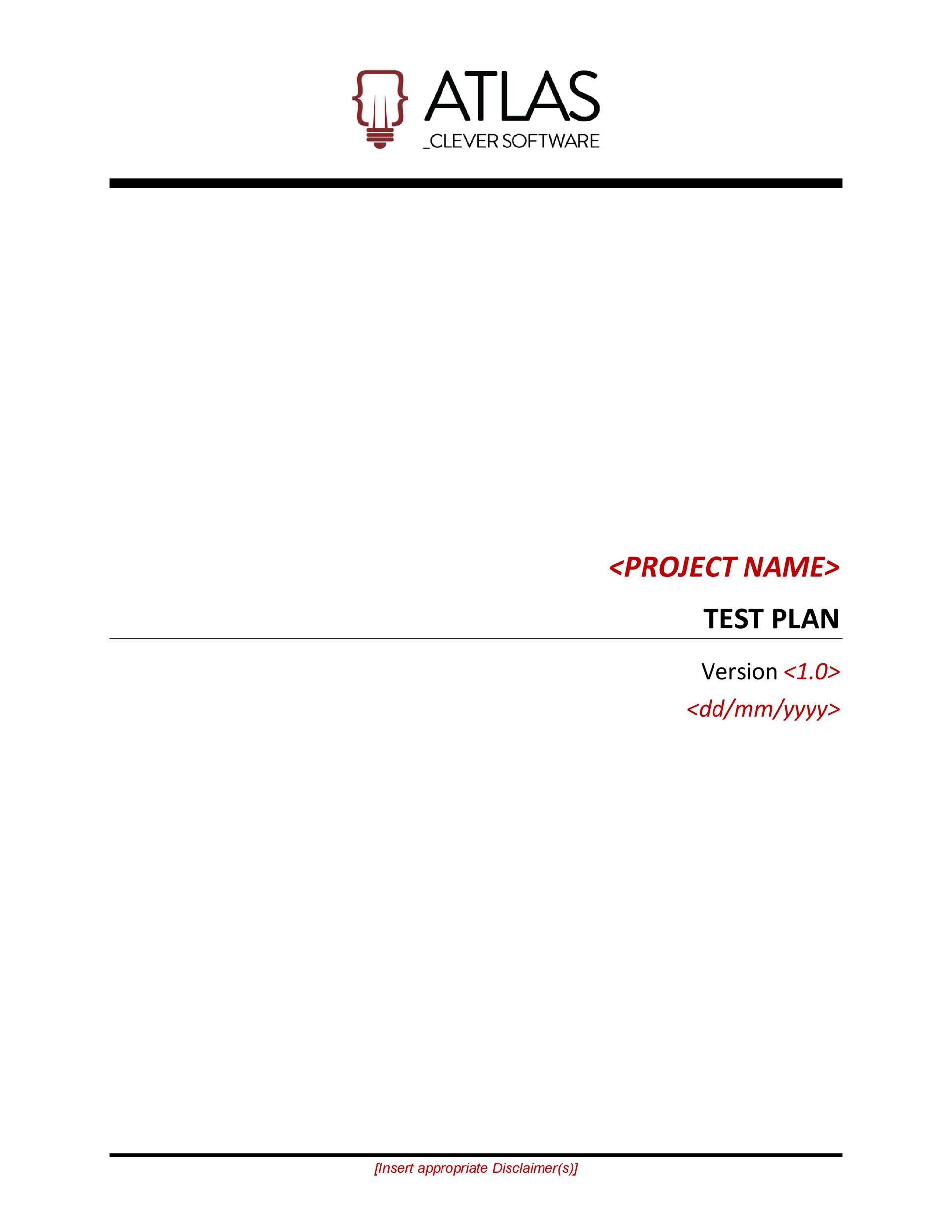 Free Test Plan Template 06