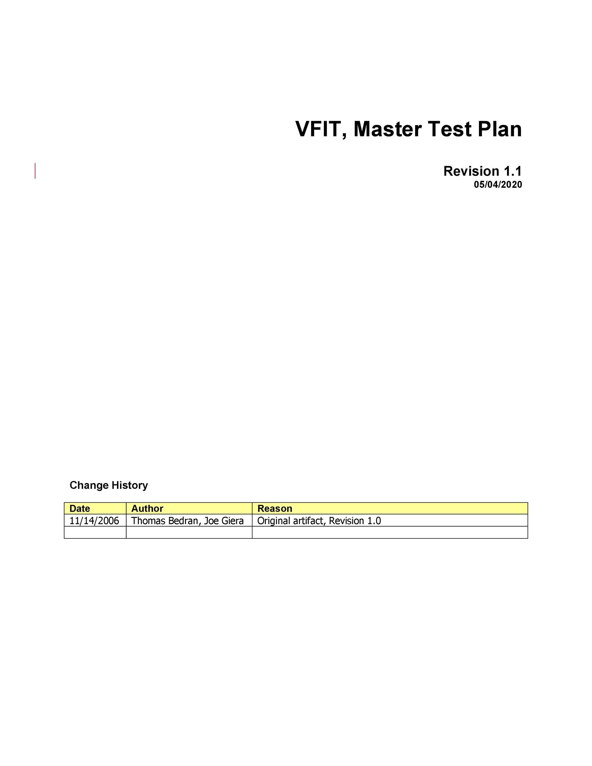 Free Test Plan Template 16
