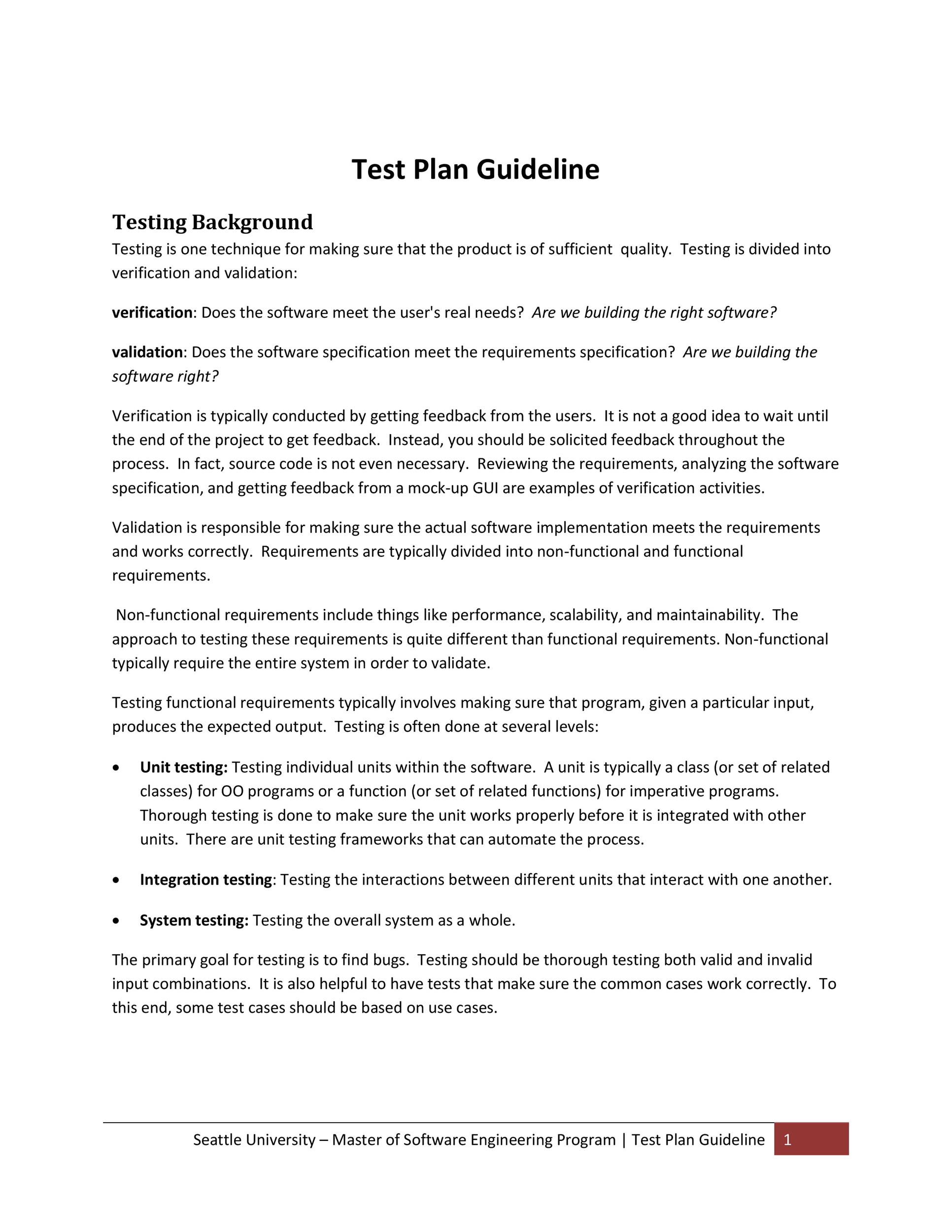 Test Plan Template For Software Testing - Get What You Need For Free
