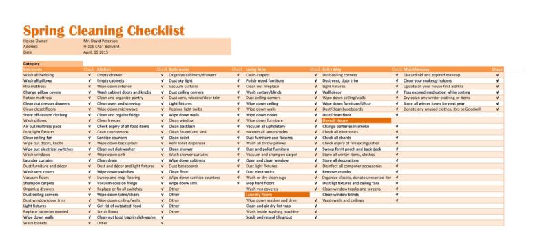 40 Printable House Cleaning Checklist Templates ᐅ TemplateLab