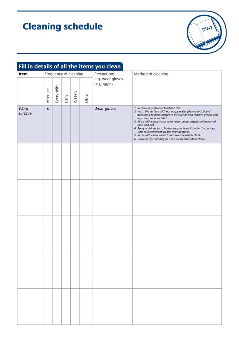 40 Printable House Cleaning Checklist Templates ᐅ TemplateLab