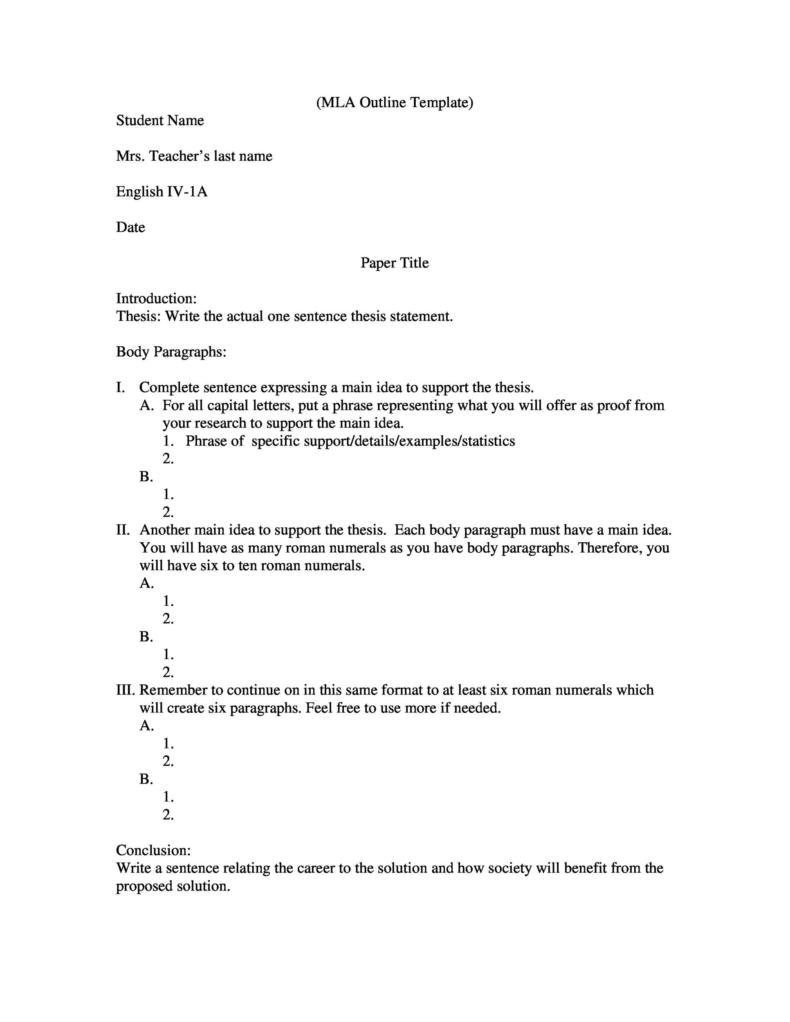 essay example in mla format