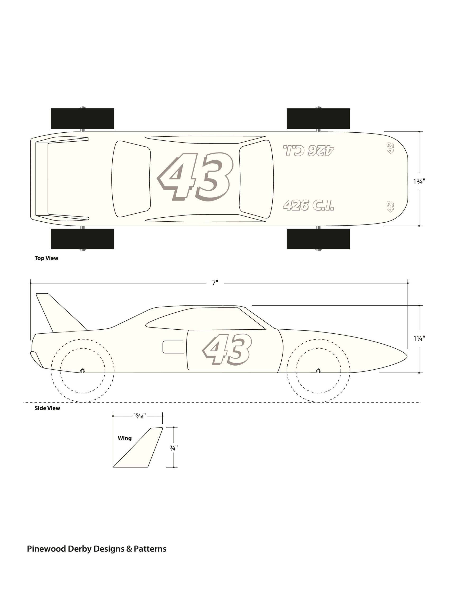 Fastest Pinewood Derby Car Templates Free Printable Templates