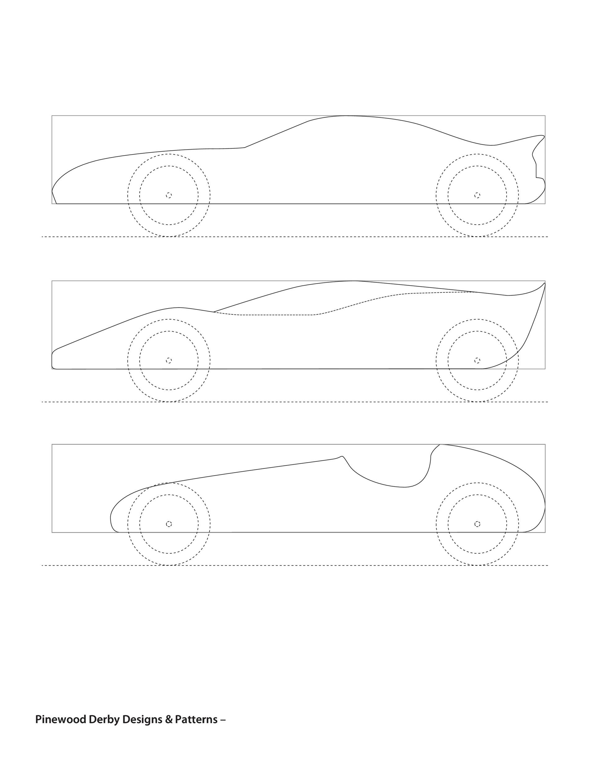 Printable Pinewood Derby Templates
