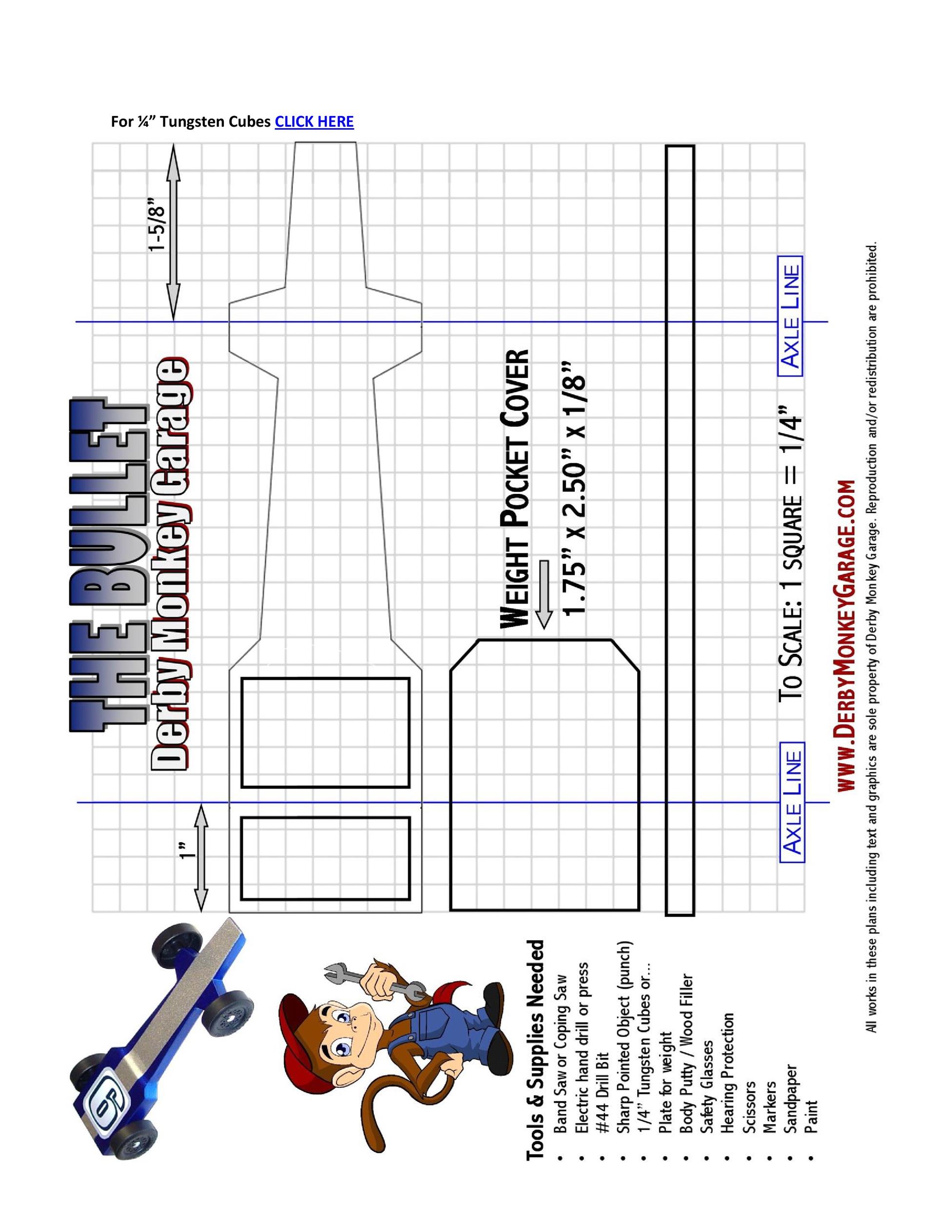 Pinewood Derby Design Template