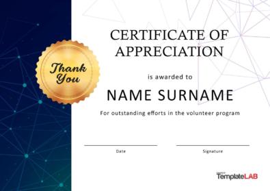 Certificate of Appreciation Templates