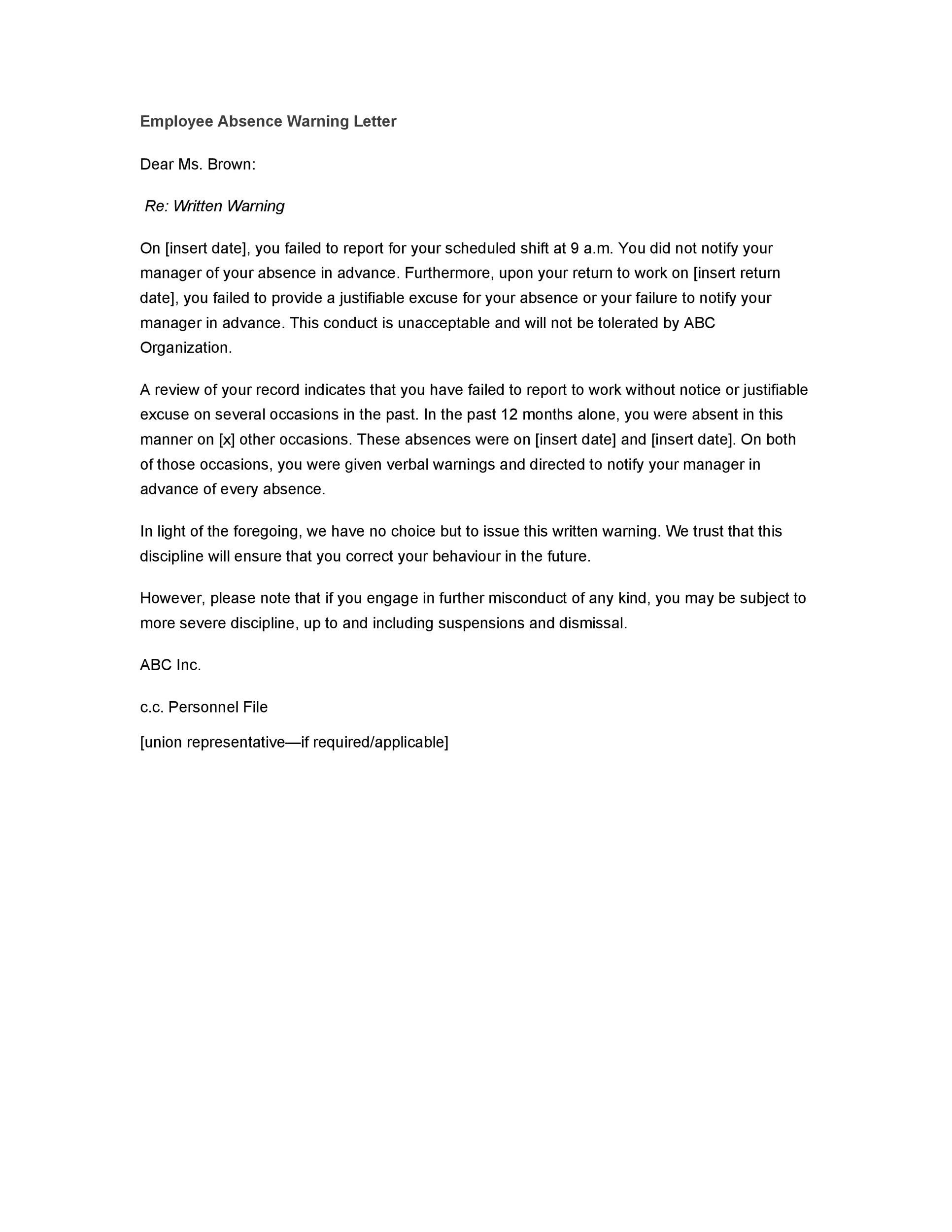 Suspension Letter To Employee For Misconduct Infoupdate