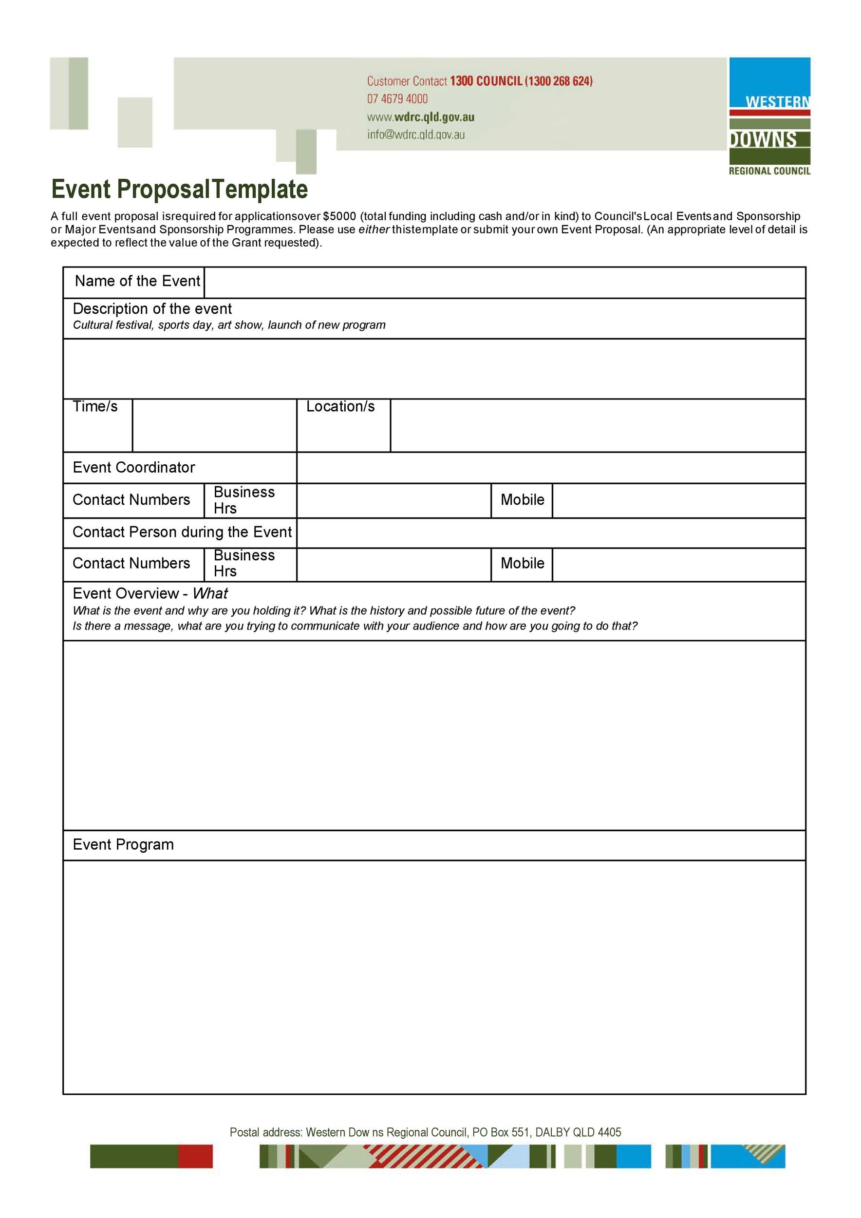 Free event proposal template 14