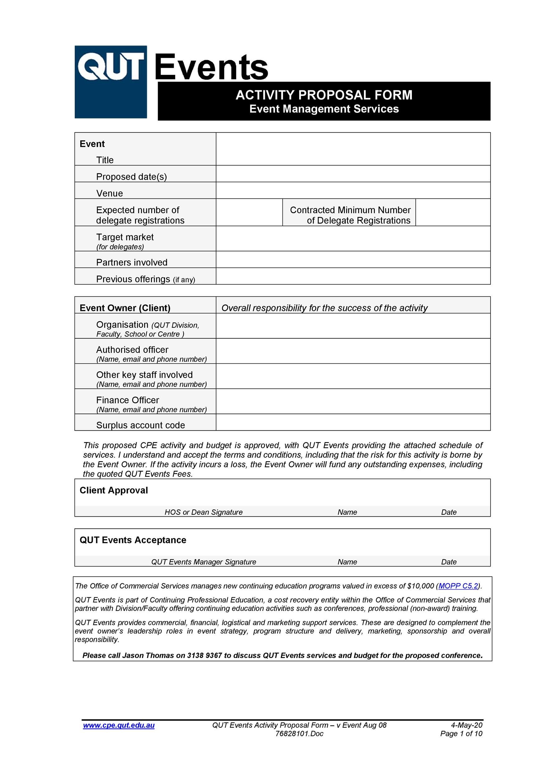 Event Rfp Template