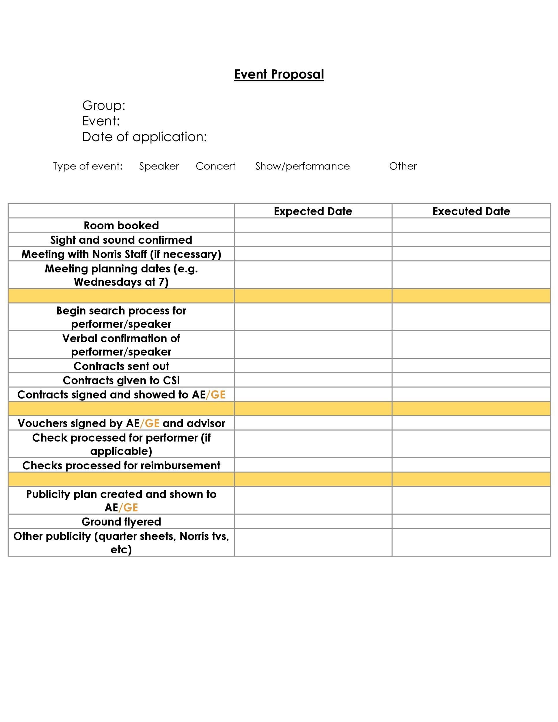 total party planner proposal templates