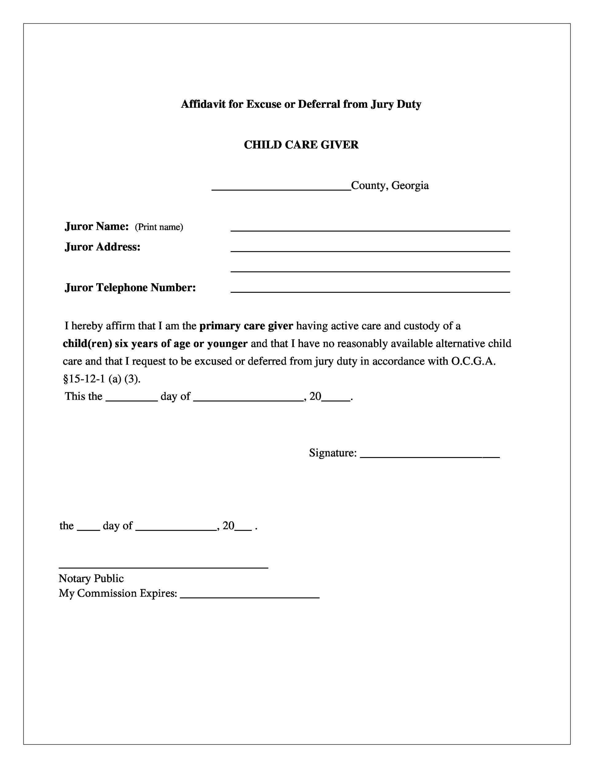 Printable Jury Duty Certificate Of Attendance