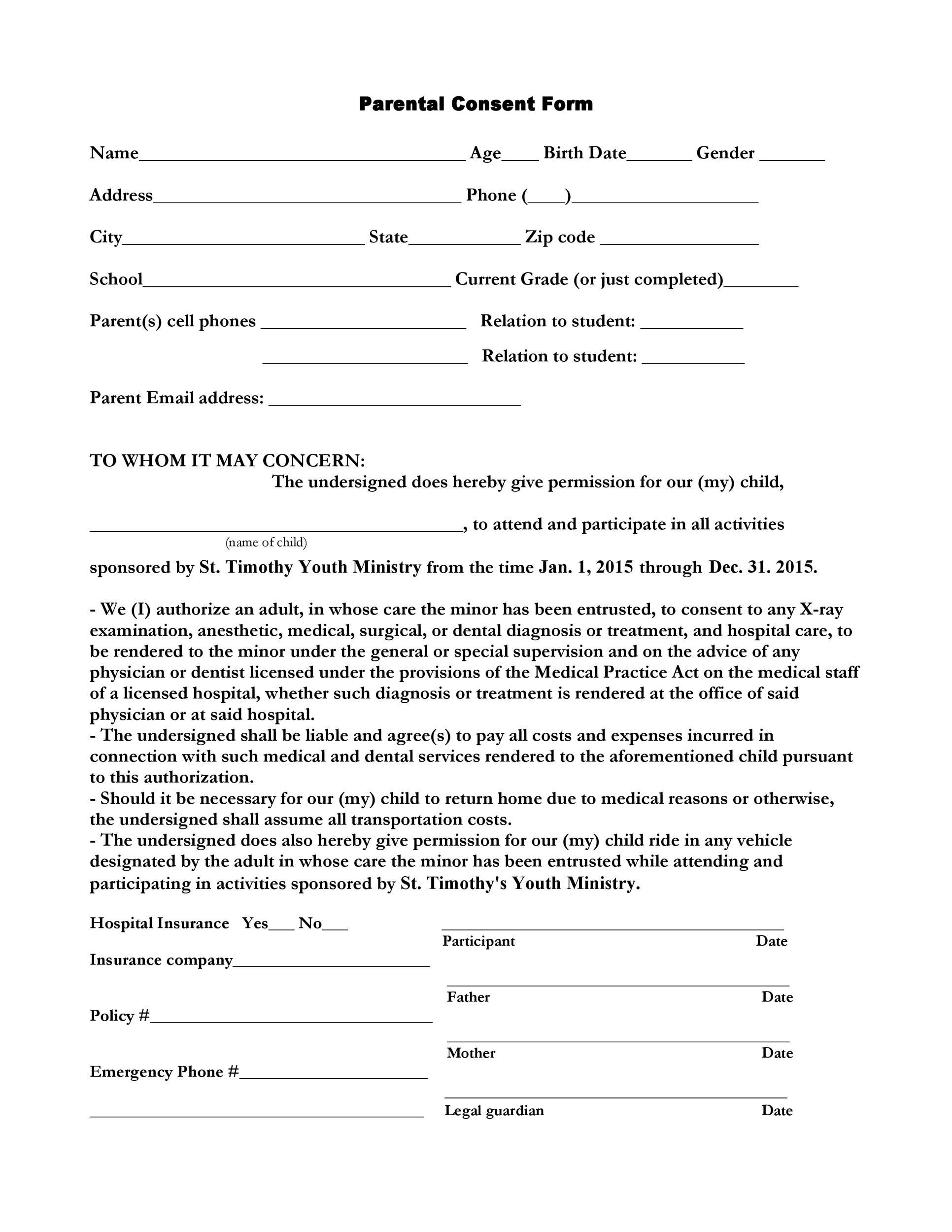 45 New Consent Form For Children Photography Hd