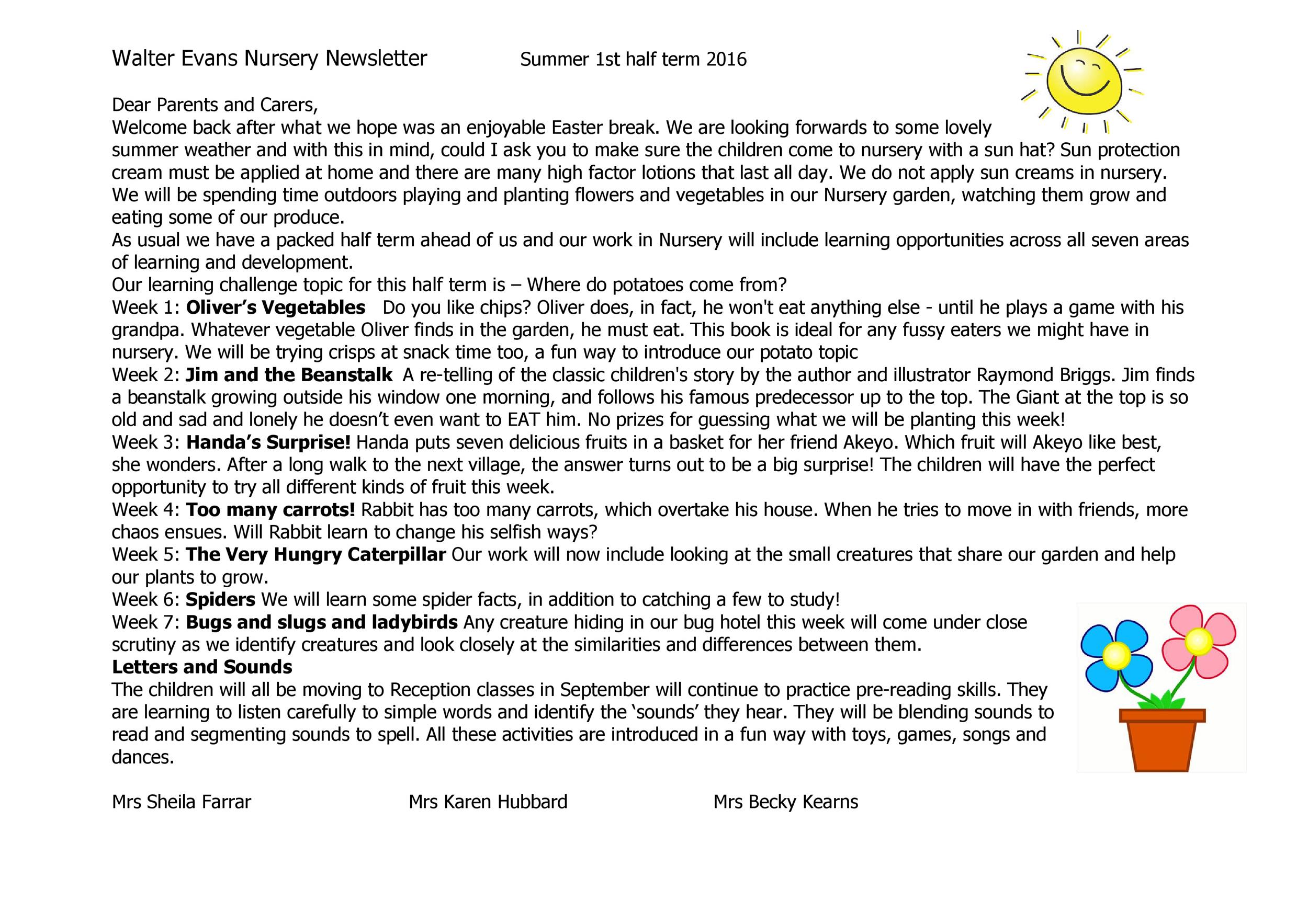 Free preschool newsletter template 33