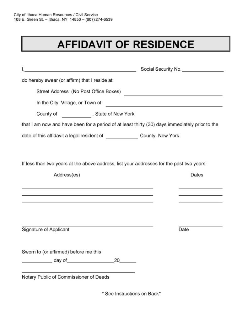 36 Proof Of Residency Letters (from Family Member / Landlord) ᐅ TemplateLab