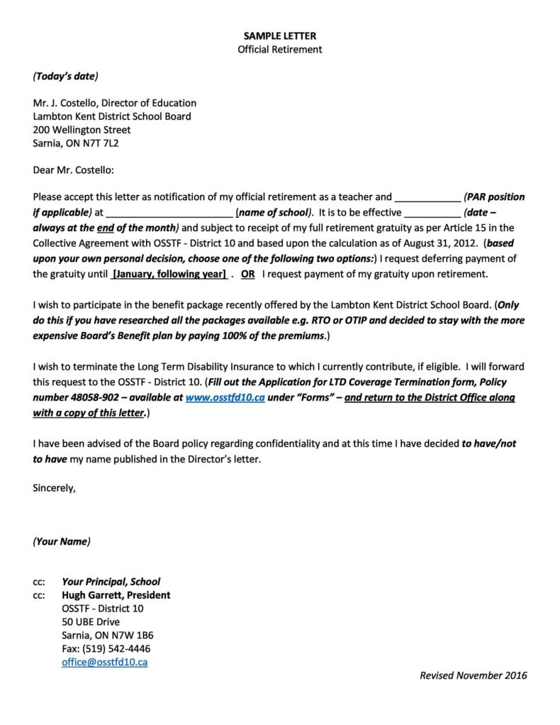 38 Professional Retirement Announcement Letters Emails ᐅ TemplateLab