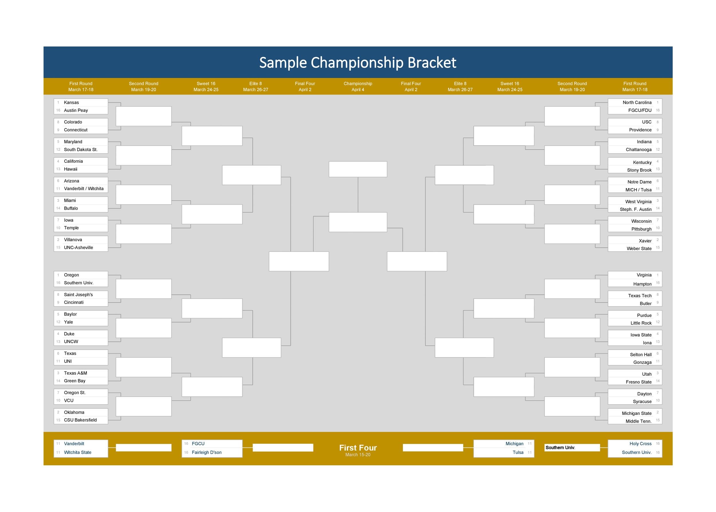 20 Printable print your brackets nfl Forms and Templates