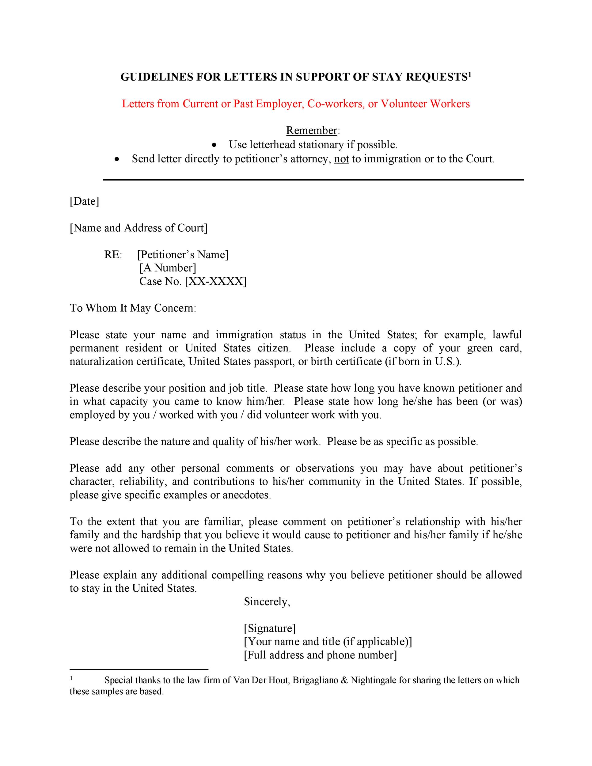 Free Immigration letter 08