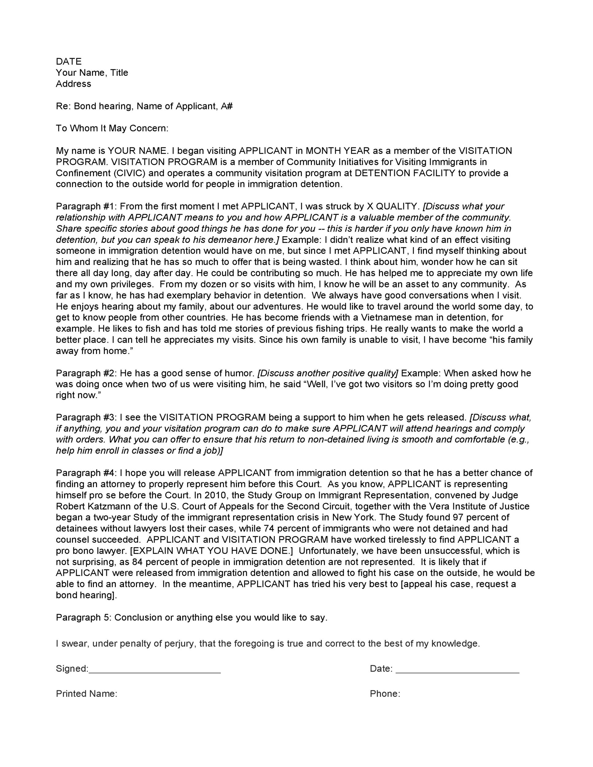 [View 30+] Recommendation Letter Of Knowing Someone For Immigration Sample