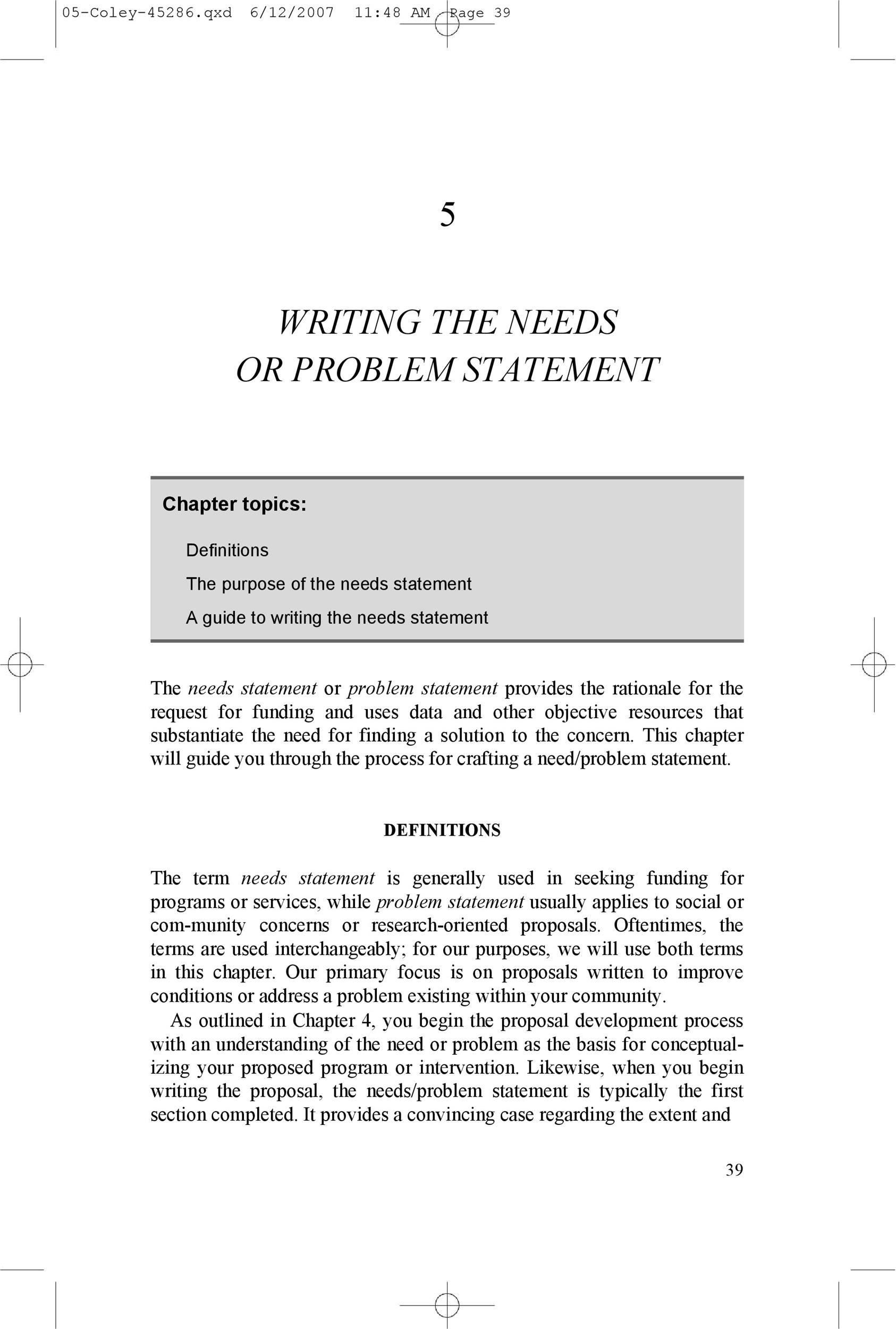 Problem Statement Templates