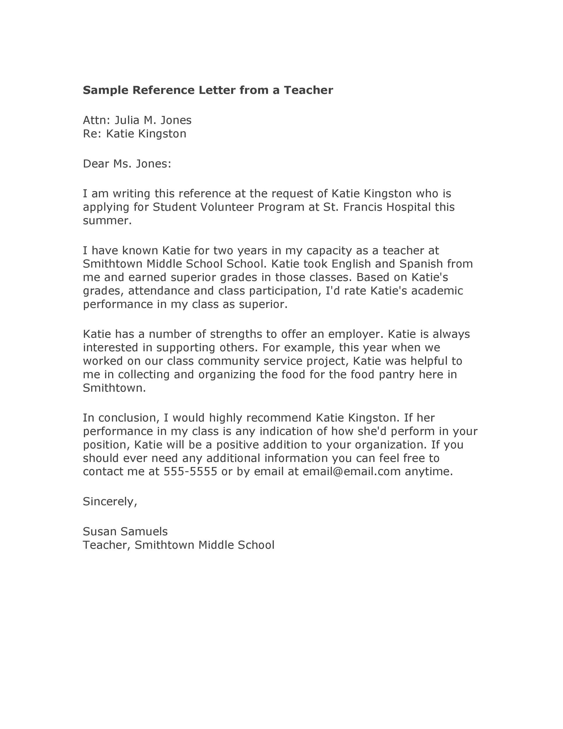 Template Of Letter Of Recommendation from templatelab.com