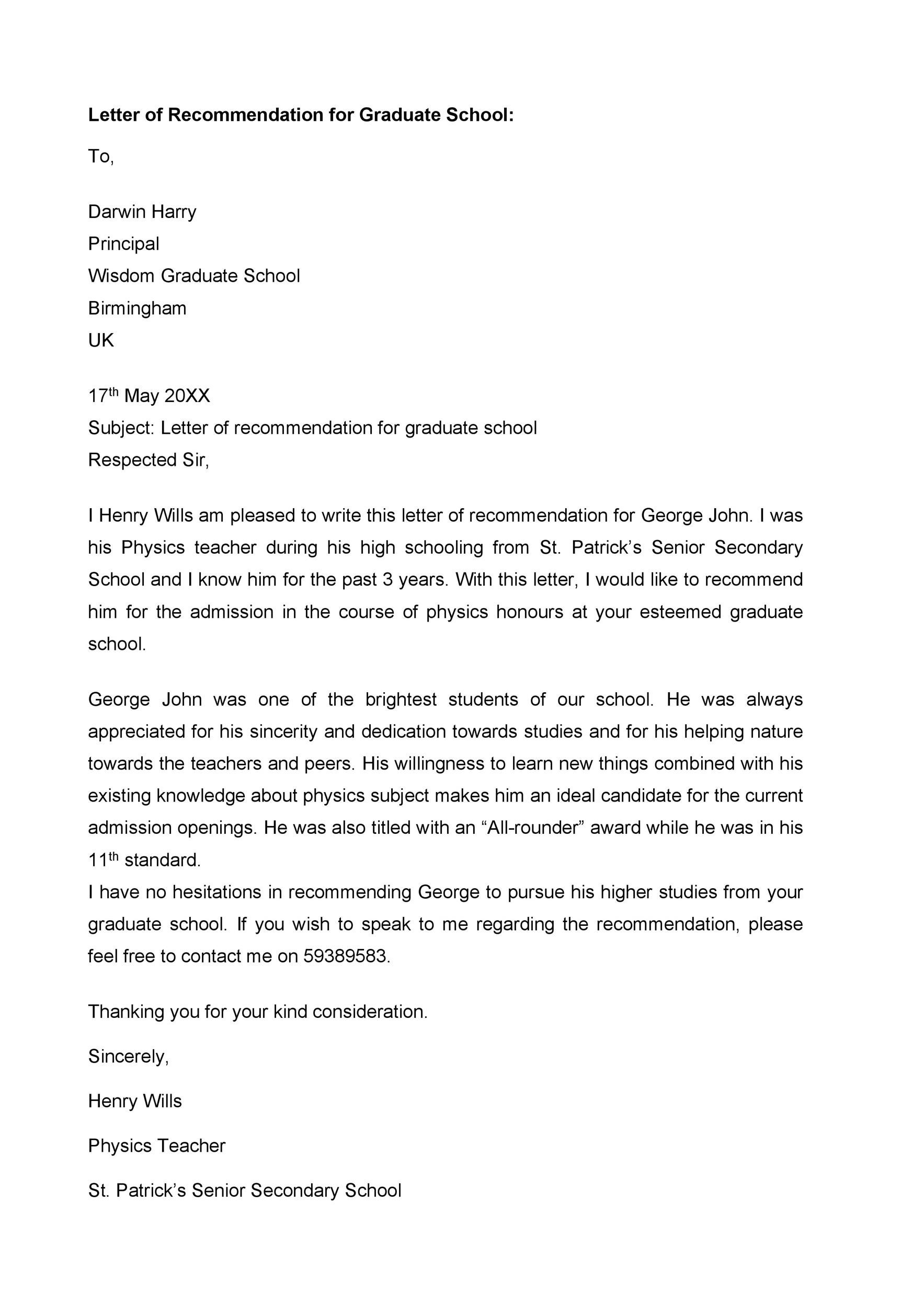 letter of recommendation for student teacher in physical education