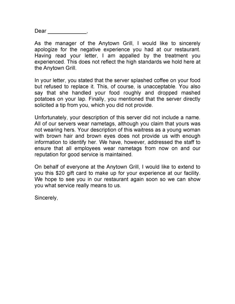 essay of apology letter