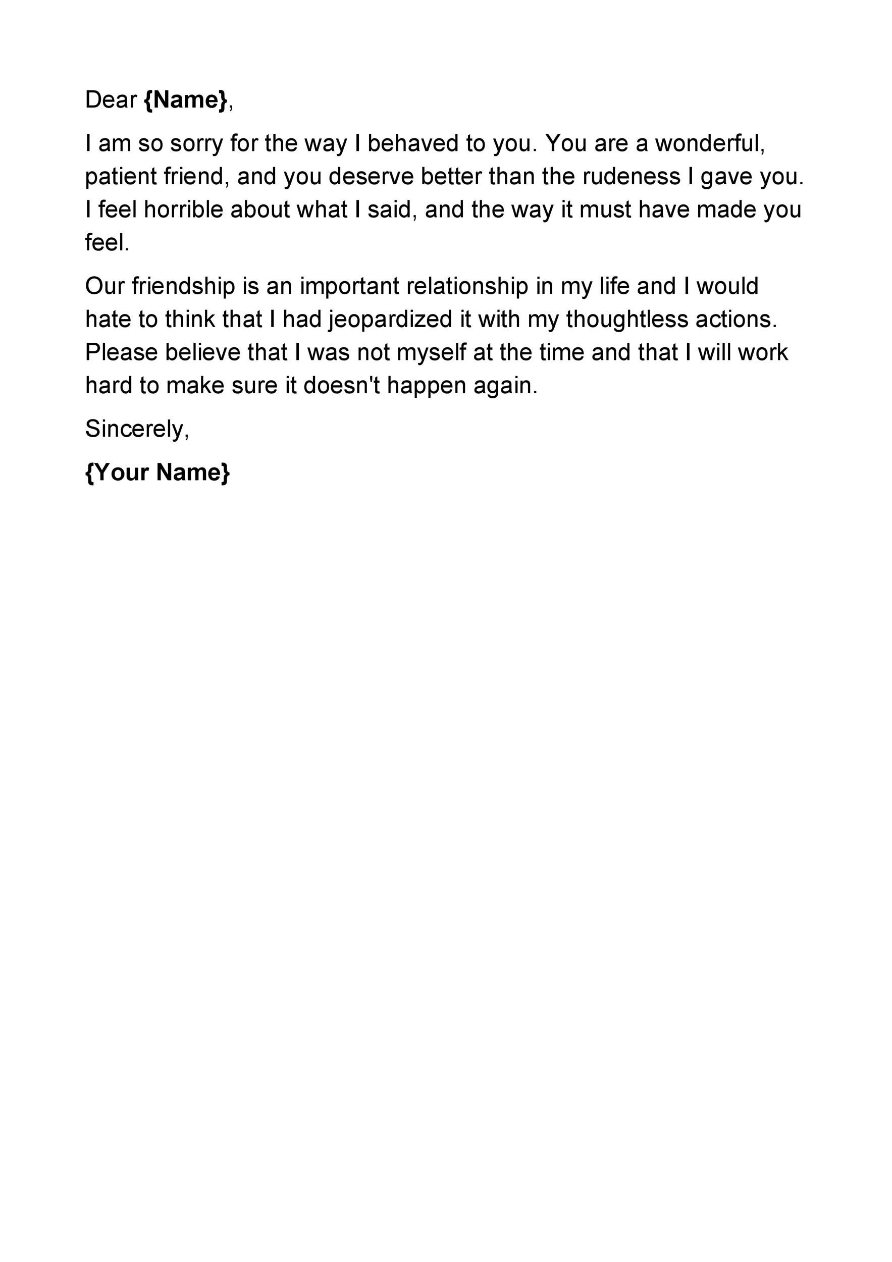 Free apology letter 38