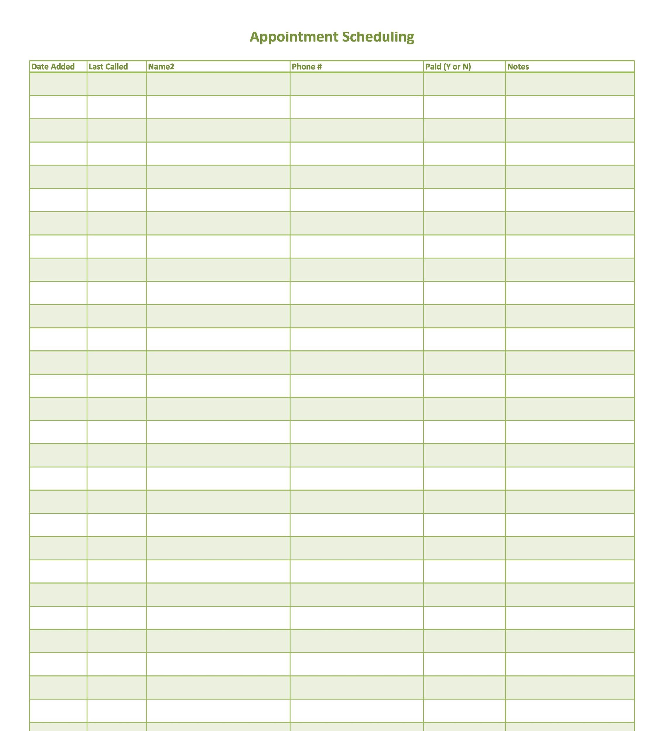 45 Printable Appointment Schedule Templates Appointment Calendars