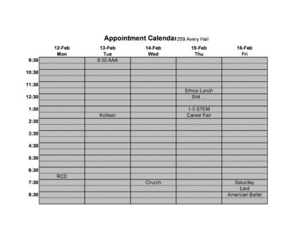 50+ Printable Appointment Schedule Templates [& Appointment Calendars]