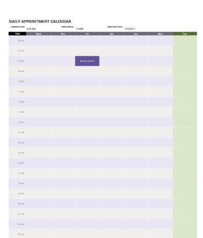 50+ Printable Appointment Schedule Templates [& Appointment Calendars]