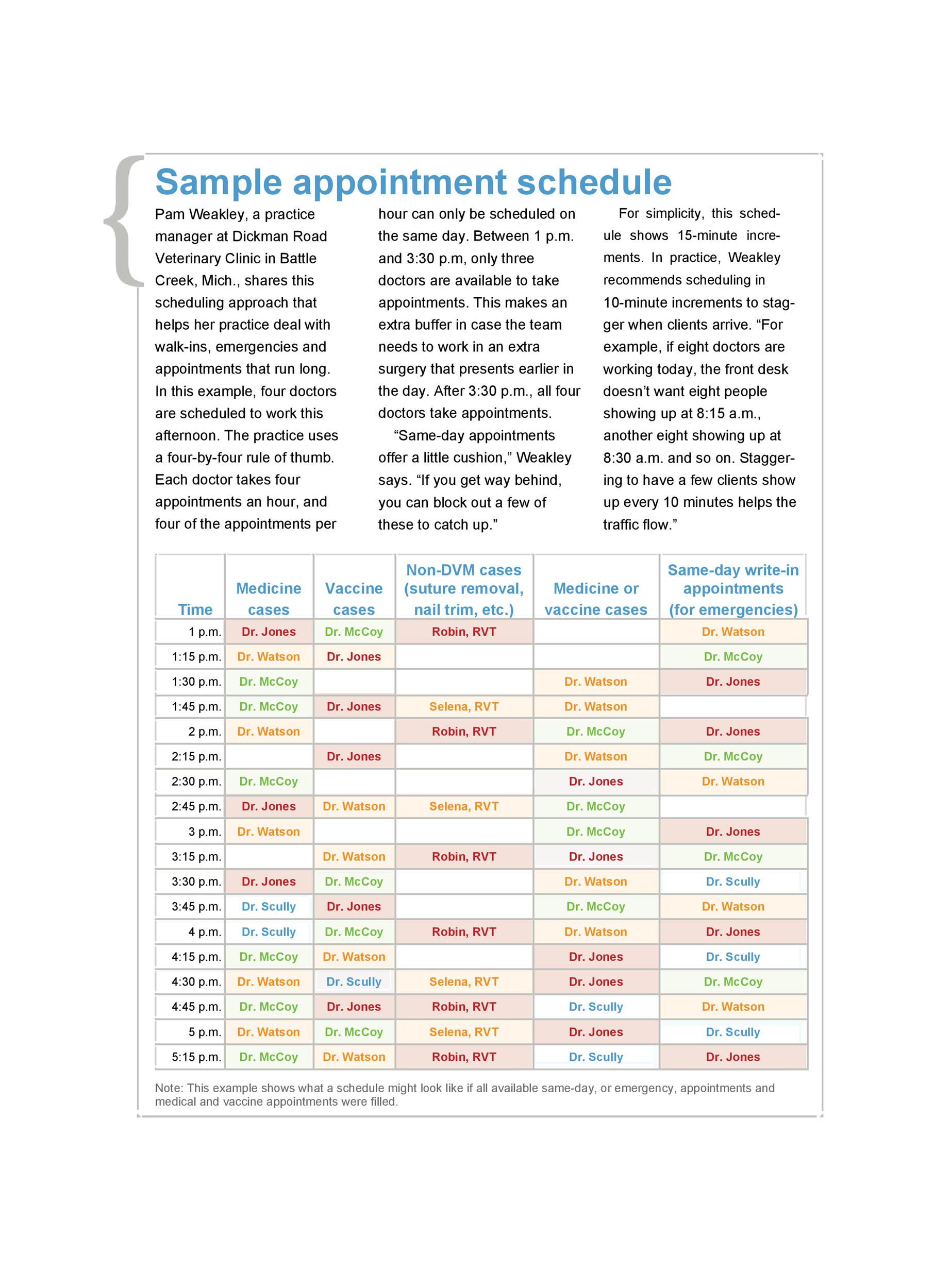 Free appointment schedule template 21