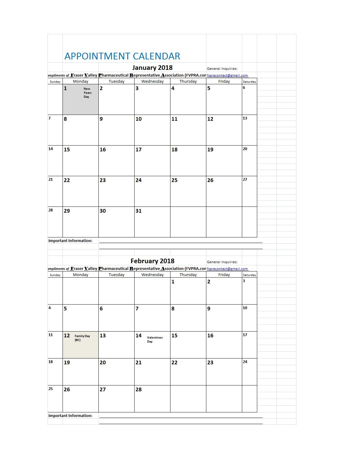 Free appointment schedule template 29
