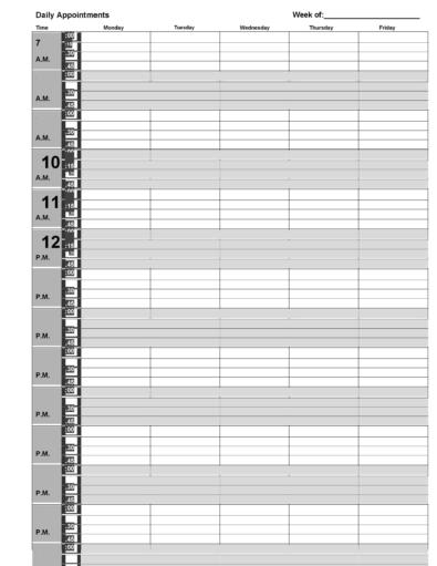 50+ Printable Appointment Schedule Templates [& Appointment Calendars]