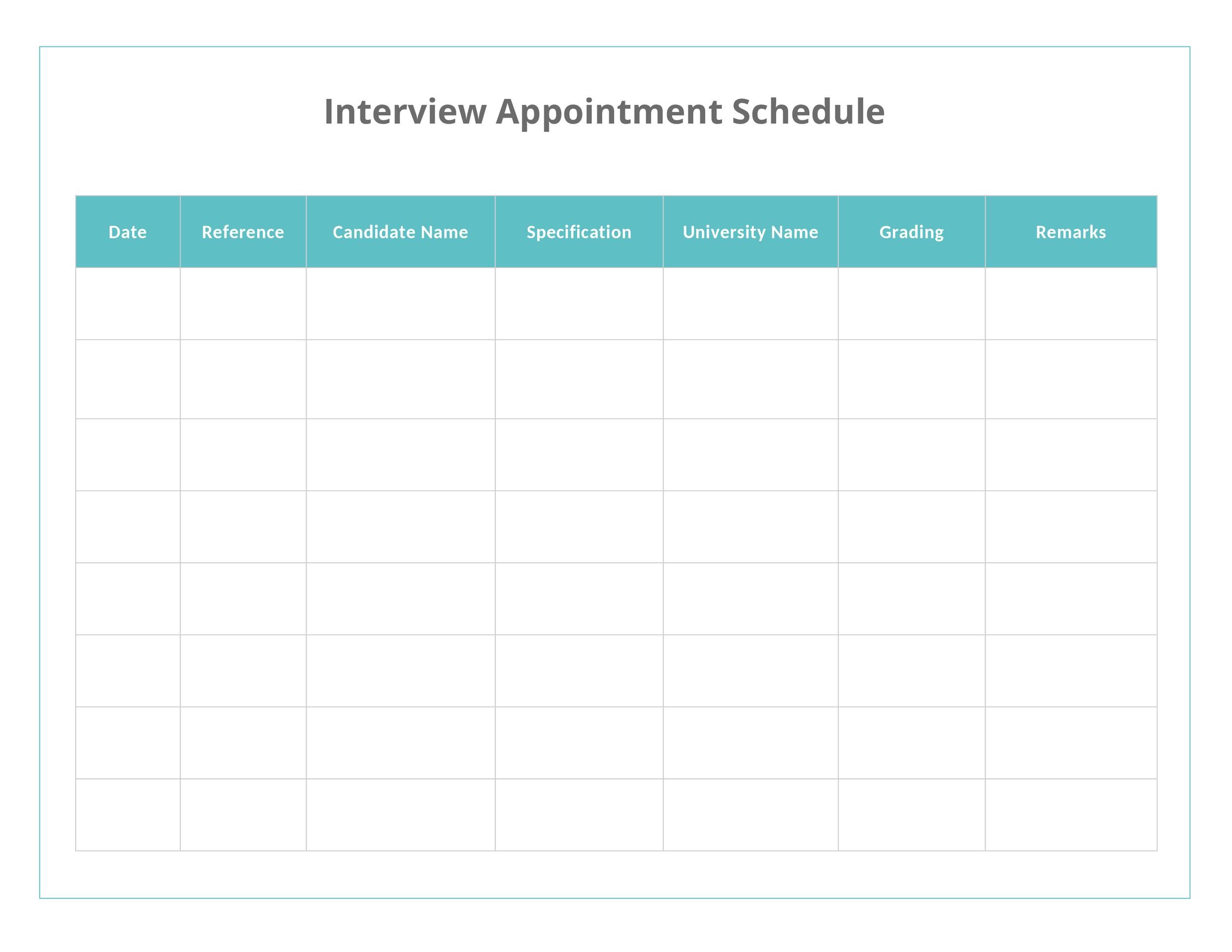 Appointment Schedules Templates Schedule Templates Sc - vrogue.co