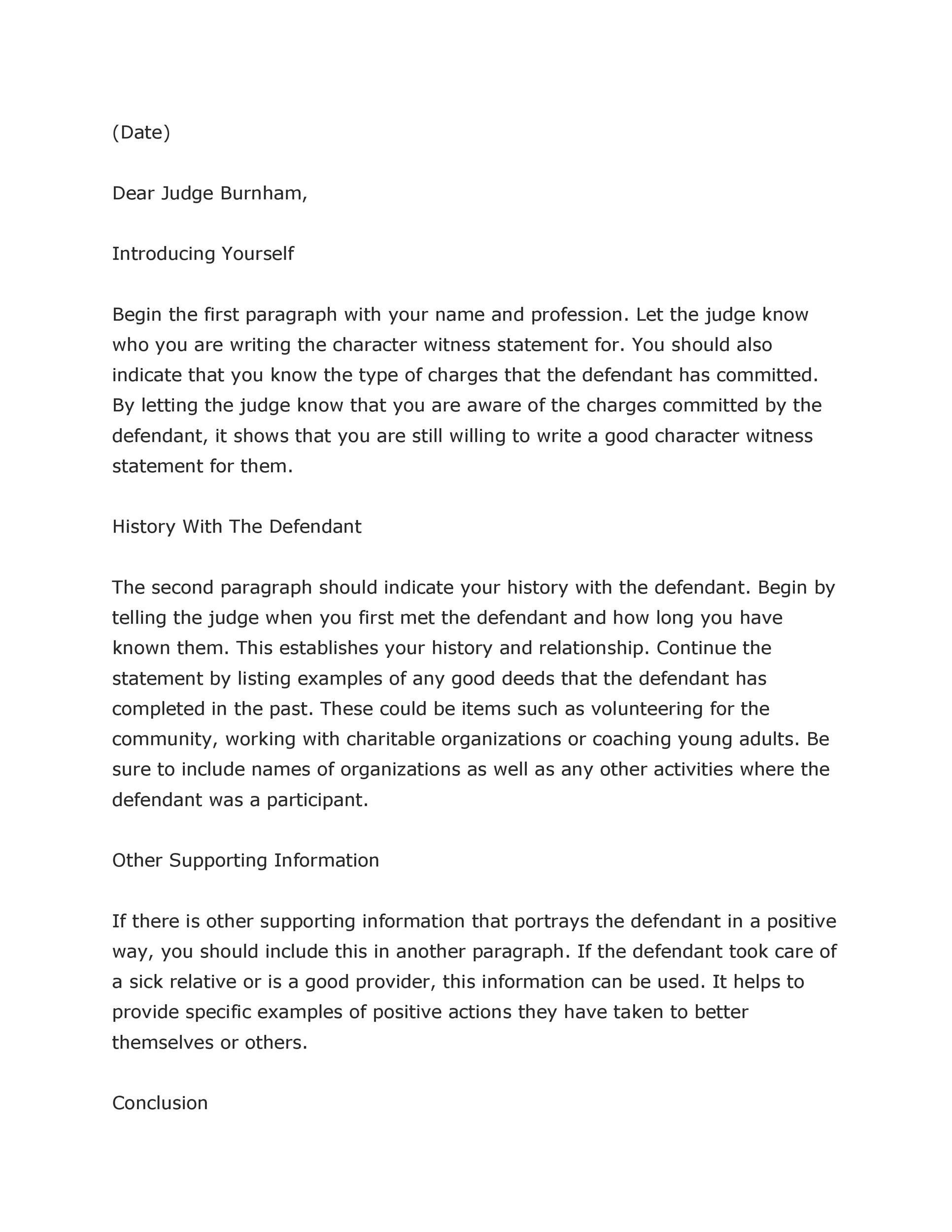 29 Free Character Witness Letters (Examples + Tips) ᐅ TemplateLab