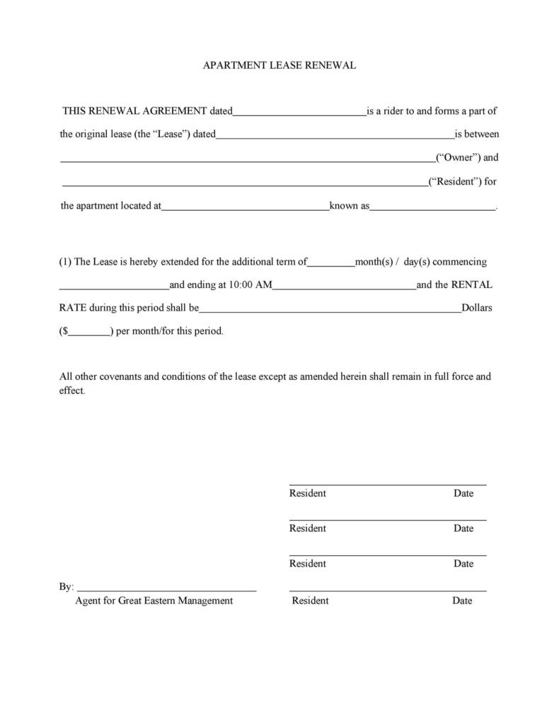 36 Best Lease Renewal Letters & Forms (Word & PDF)