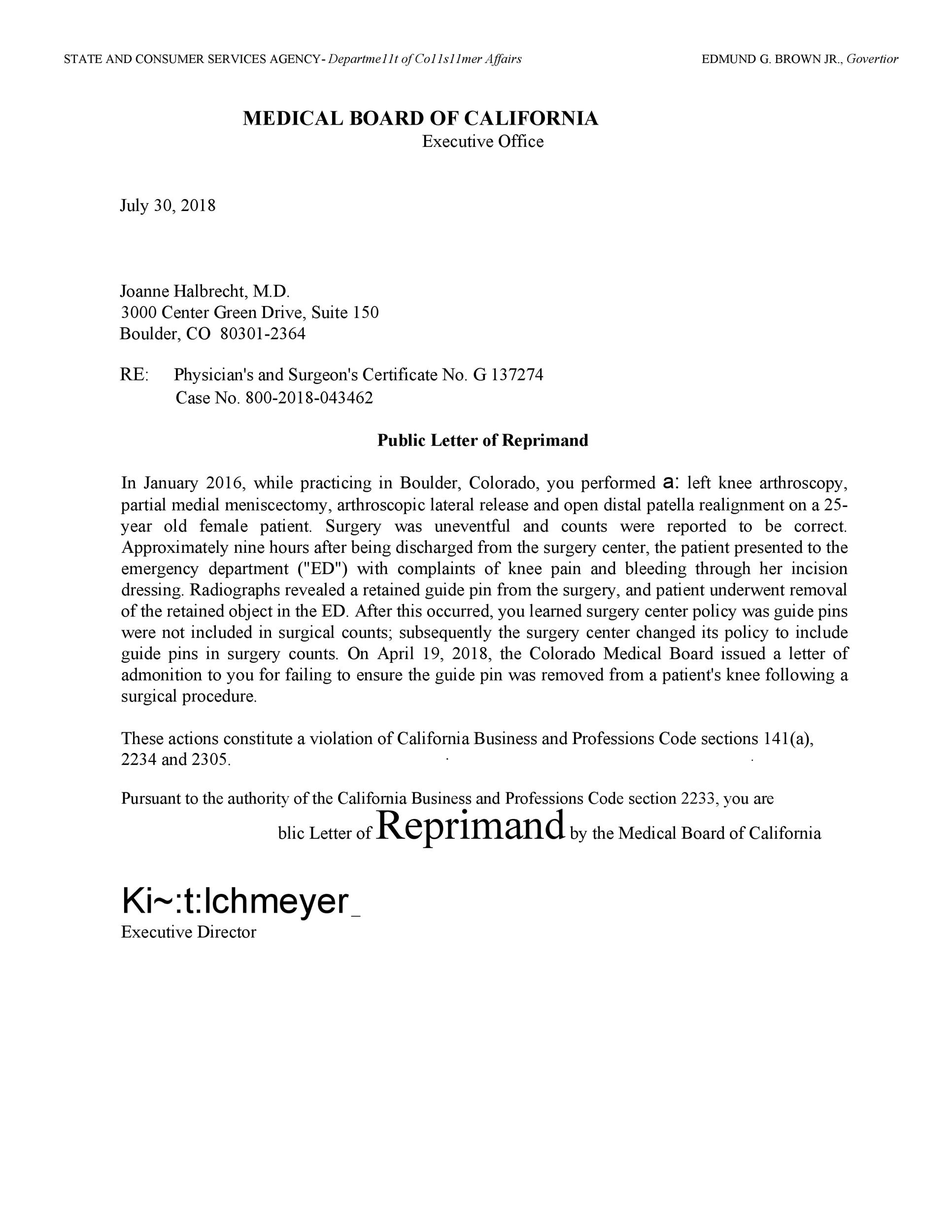 Sample Letter Of Reprimand For Misconduct from templatelab.com