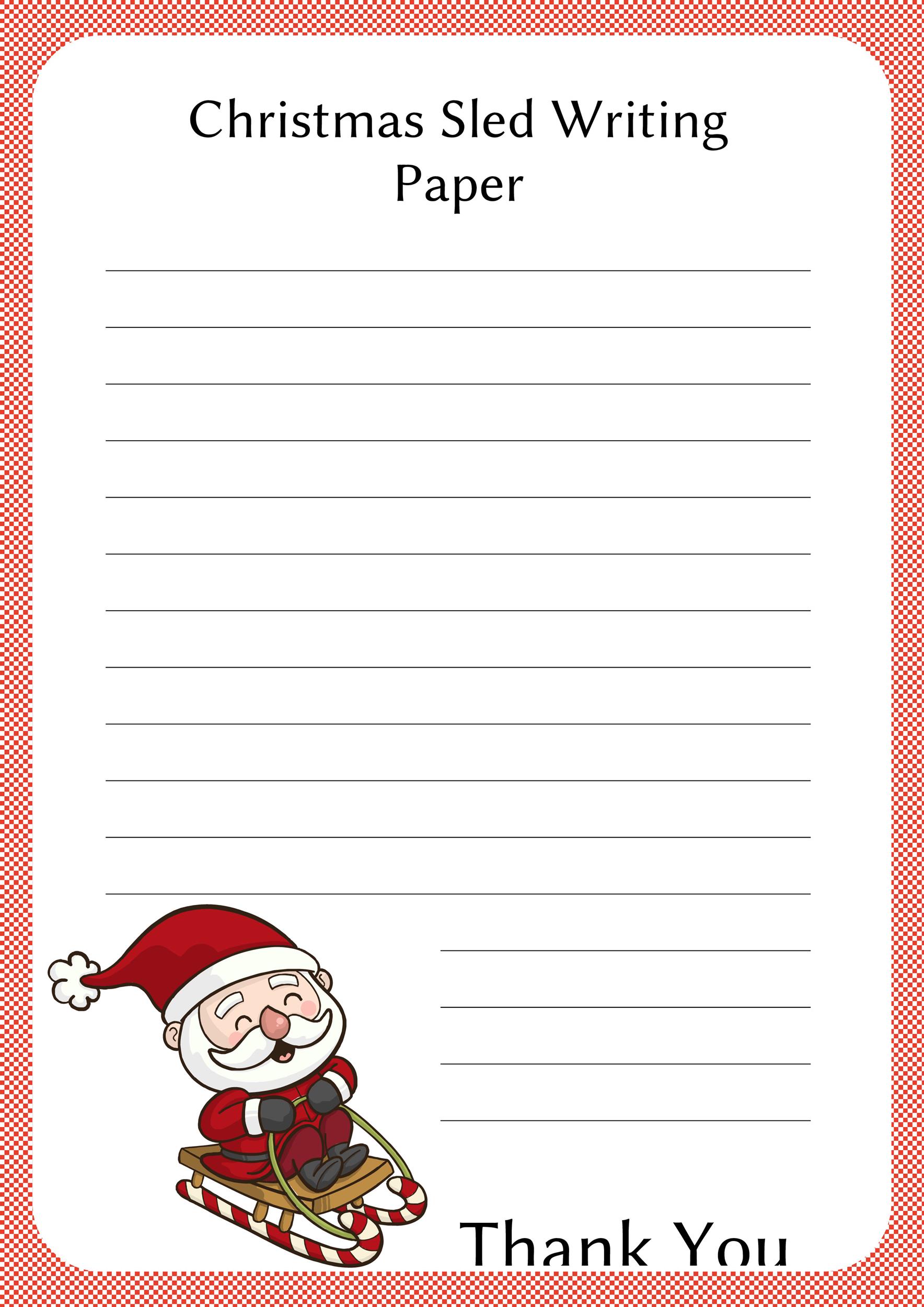 25 x A4 Sheets 8 Designs Christmas Writing Paper 